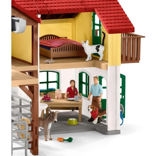 Schleich Farm World Bauernhaus Mit Stall Und Tieren, Spielfigur – Bild 4