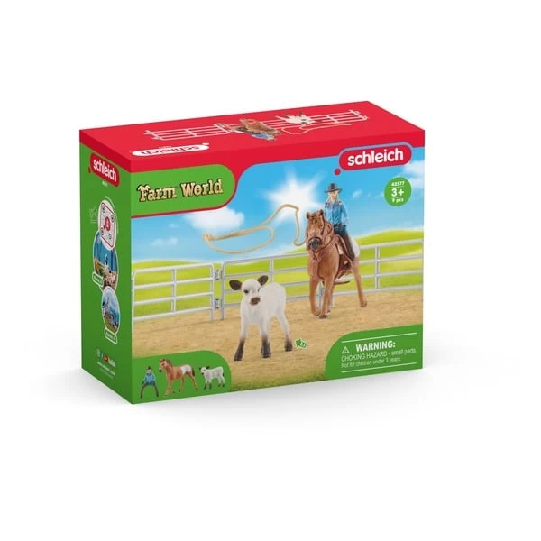 Schleich Farm World Team Roping Mit Cowgirl, Spielfigur – Bild 2